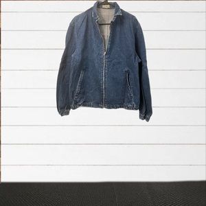 Vintage L.L. Bean / Denim Jean Jacket Men's Elastic Waistband Pockets 80's